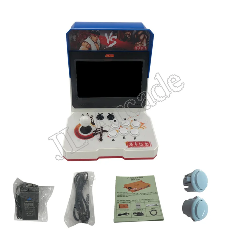 Nieuwste Pandora Box 9d 2500 В 1 пластиковый мини-аркадный 10 дюймов двойной экран 2 Speler bartop 3d tekken 1 2 3 Mortal Kombat 1 2 3 4