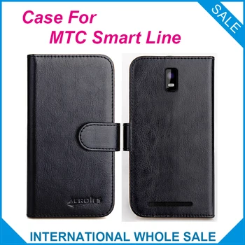 

MTC Smart Line Case 6 Colors Flip Slots Leather Wallet Cases For MTC Smart Line Cover Slots Phone Bag Credit Card