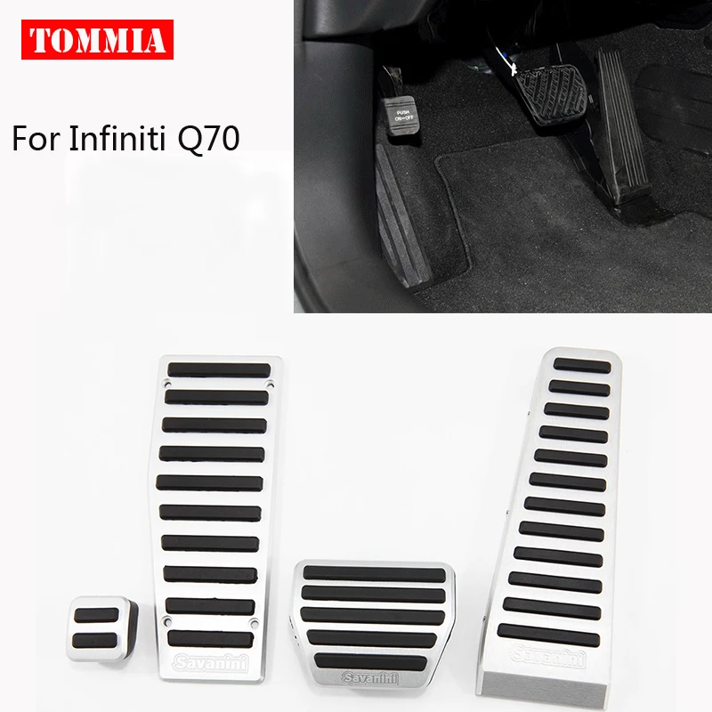 

tommia For Infiniti Q70 2013-2016 Pedal Cover Fuel Gas Brake Foot Rest Housing No Drilling Car-styling