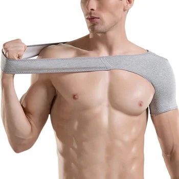 

Elastic Fiber Shoulder Support Strap Compression Bandage Wrap Gym For Sports Gray Breathable Comfortable