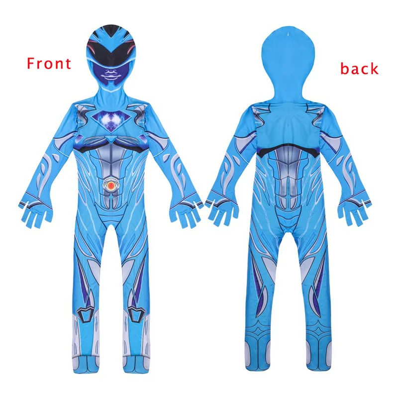 Детские костюмы на Хэллоуин для мальчиков power Rangers; забавные вечерние костюмы для костюмированной вечеринки; Детский карнавальный костюм; комбинезон для мальчиков
