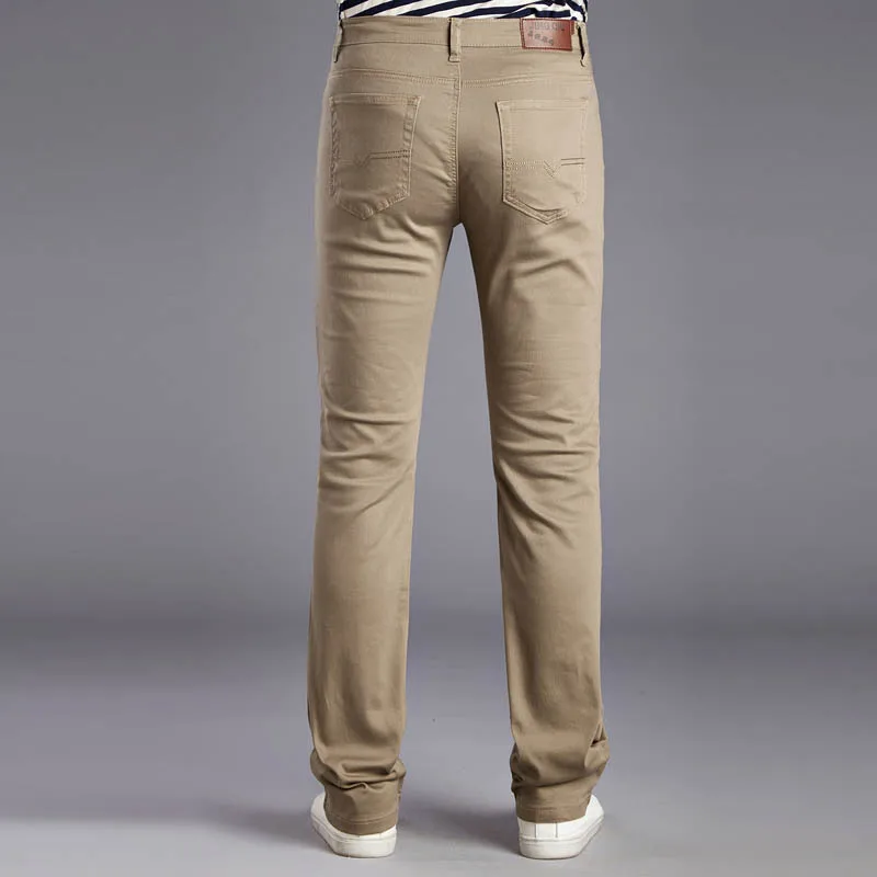 ZYYong Spring New Flared Pants Men's Business Casual Slim Bootcut Flared White Brown Khaki Black Men Trousers Size28-38