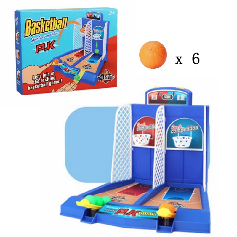  JHIALG Mini juego de baloncesto de escritorio, mini juegos de  mesa para niños pequeños, juguetes de escritorio, juego de aro de  baloncesto clásico para niños, regalo de cumpleaños familiar : Juguetes