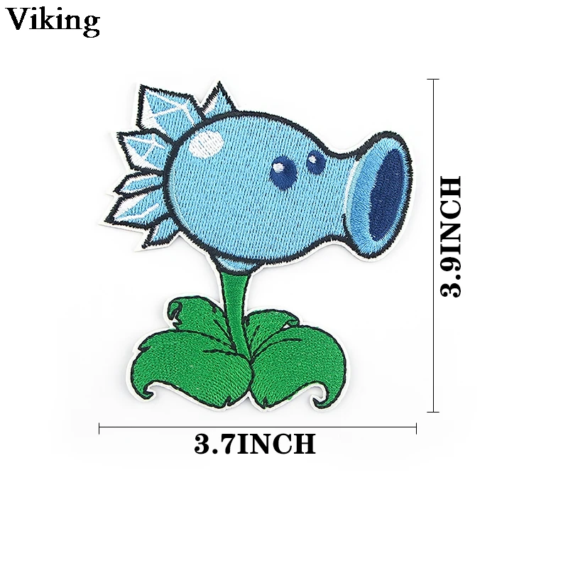 Мультфильм патч наклейки Растения против Зомби железа на вышитые патч аппликация для куртки рубашки Diy крутая одежда аксессуары G0571