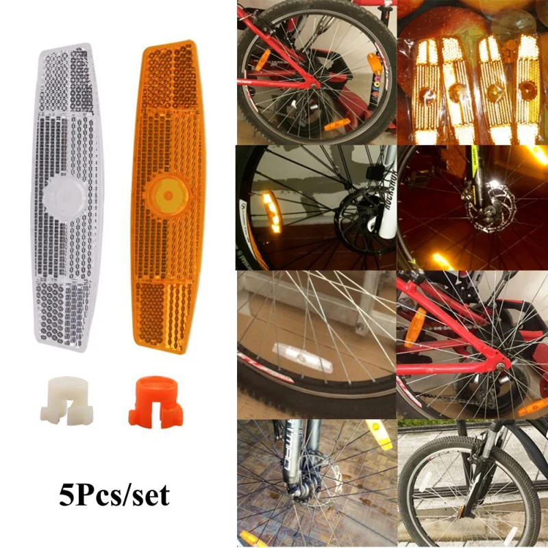 4pcs/set Bike Bicycle Spoke Reflector Safety Warning Light Cycling Wheel Rim Reflective Lamp Mount Vintage Clip Tube Reflector
