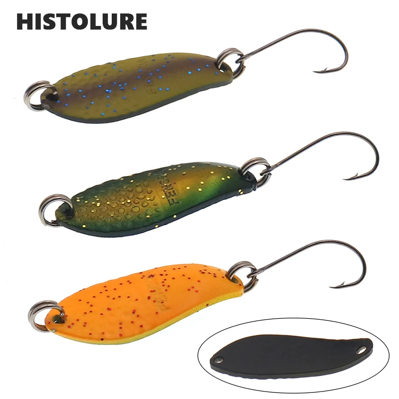HISTOLURE Fishing Lure spoon 3g 32mm S shaped Sequins Baits Trout Bait