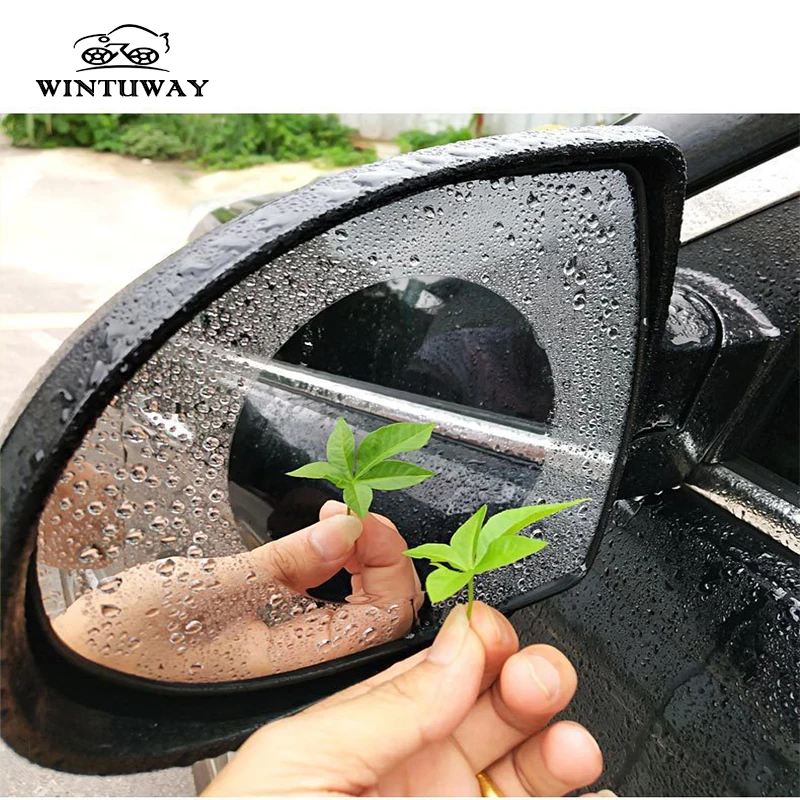 WINTUWAY 2Pcs Car Anti Water Mist Film Fog Coating Rainproof Rearview Mirror Window Waterproof Protective Styling | Автомобили и