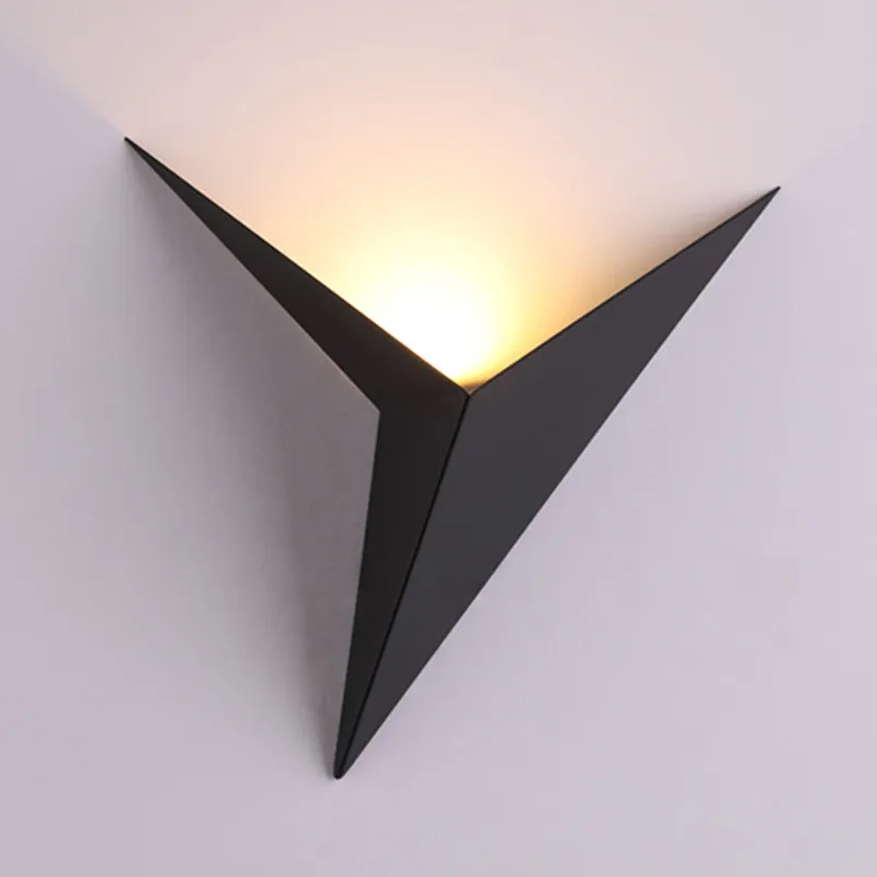 Wall Lamp Modern Minimalist Triangle Shape 3W AC85-265V Simple Lighting Nordic Style Indoor Wall Lamps Living Room Bath Light