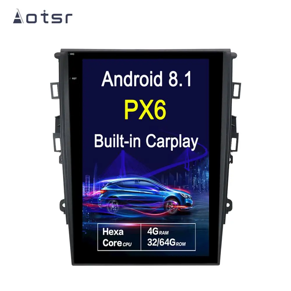 12 1 дюймовый HD Новый DSP Android 8 Тесла стиль GPS навигация для Ford Mondeo/Fusion MK5 2013 2019 Carplay