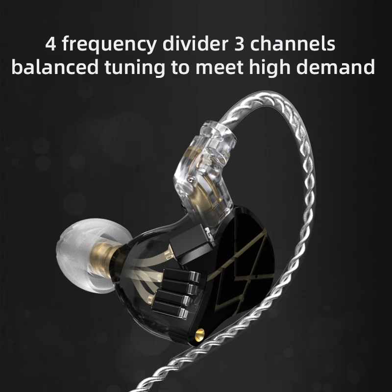 KZ ASX Gaming Headset 20 BA Units HIFI Bass In Ear