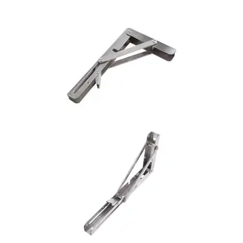 

2 Pieces 8 Inch 10 Inch Stainless Steel Bench Table Triangular Folding Shelf Brackets for Watercraft/Boat/Yacht