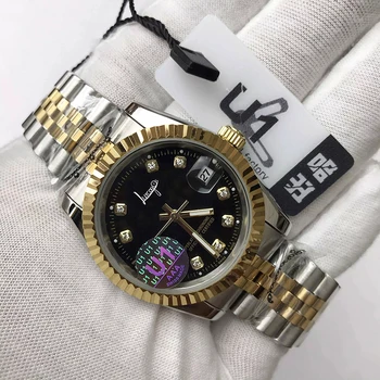

2020 new Men watch automatic gold & silver Glide Smooth second hand watch luminous mechanical Watches datejust AAA