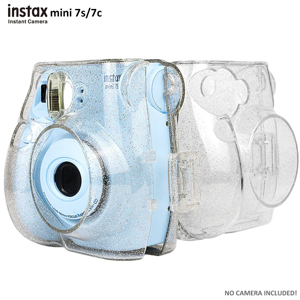 Transparent Case Crystal Glitter Bag for Fujifilm Instax Mini 11/9/8/7+/7s/7c/40/70/90/Liplay, Square SQ1/20 Instant Film Camera 