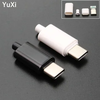 

YuXi 10pcs Type-C USB 3.1 Plug Male connector With PCB 24pin welding Data OTG line interface Port DIY Data Cable USB C Plug