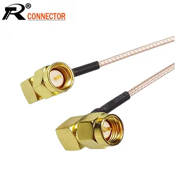 

10pcs/lot SMA Male Right Angle to SMA Male Right Angle RG178 RF Coaxial Cable Pigtail Cable Assembly SMA RG178 Cable