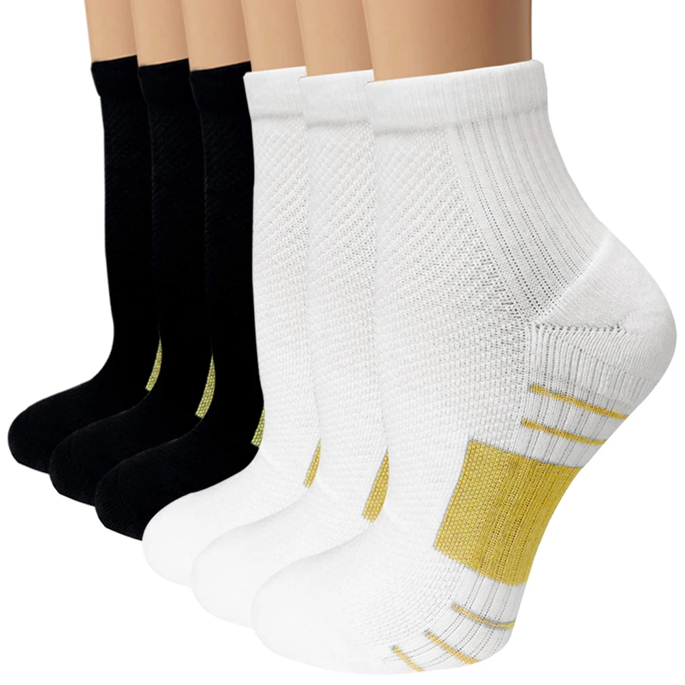 SFIT Chaussette, компрессионные носки для бега, для мужчин, дышащие баскетбольные Лыжные носки для велоспорта, теплые носки - Цвет: E471922A 6 pairs