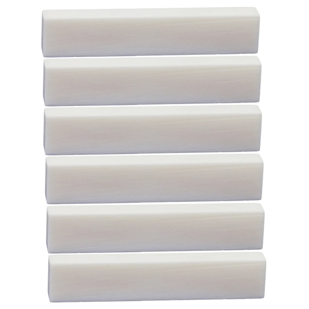 6 PCS GUITAR BUFFALO BONE Nut BLANKS for Handmade Guitar Luthier Material 6 PCS GUITAR BUFFALO BONE Nut BLANKS for Handmade Guitar Luthier Material