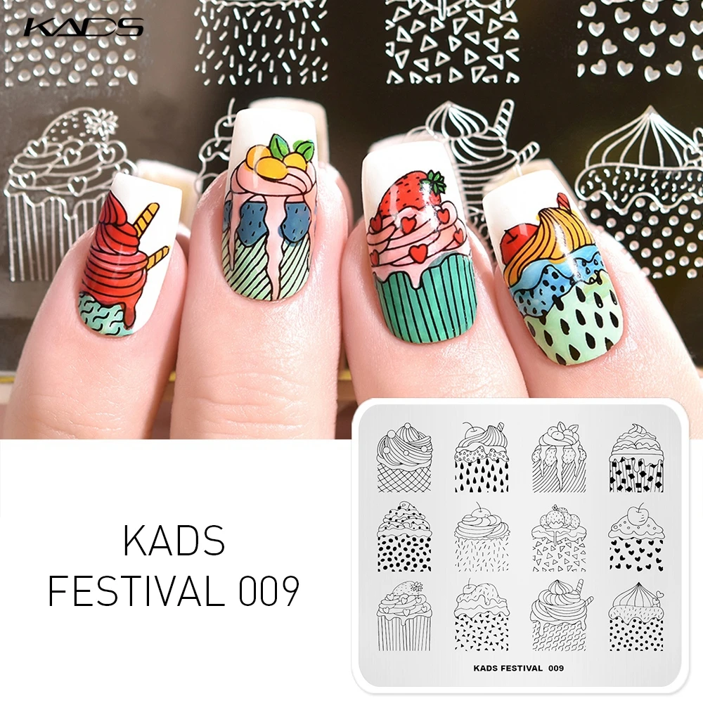 Kads祭 009 お菓子ケーキテンプレートステンシル美容ツールネイルアートスタンピングプレートネイルアートイメージスタンプマニキュアプレート Manicure Plate Art Stamping Platenail Art Stamping Plates Aliexpress