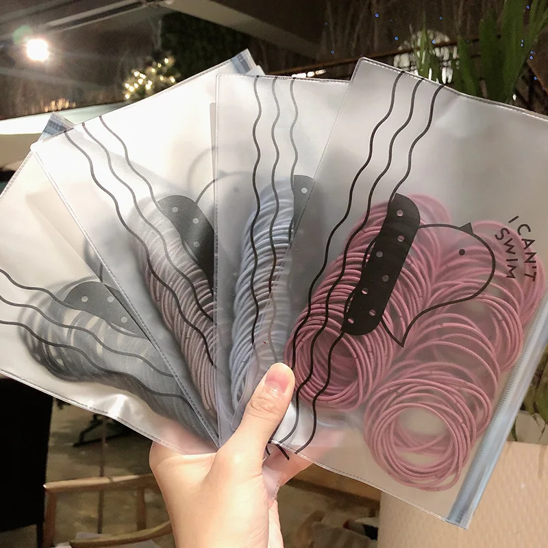 

Около 4,5 см 50 шт./пакет Твердые резинки для волос для женщин резинка резиновая веревка лентой для девочек; Прическа хвостик; Аксессуары для волос