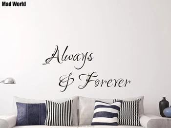 

Always And Forever Romantic Couple Wedding Wall Art Stickers Wall Decals Home DIY Decoration Removable Decor Wall Stickers