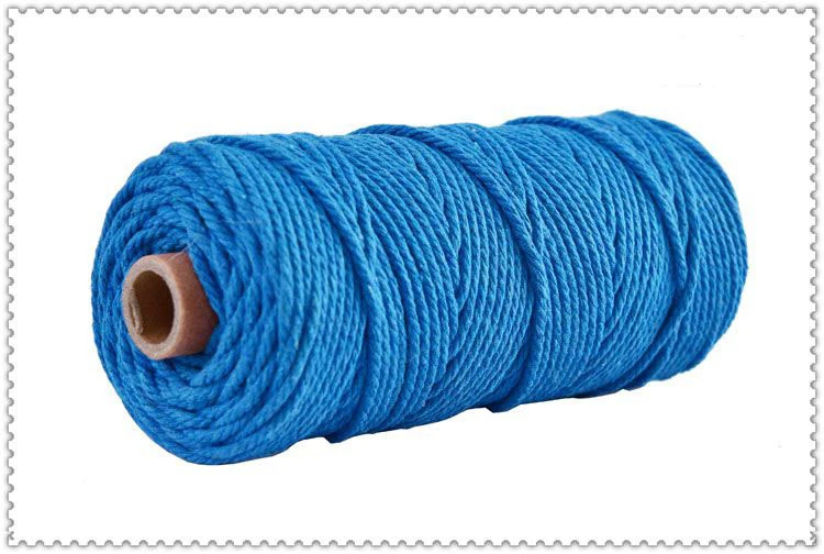 3mm 100% Cotton Macrame Cord Colorful Cord Rope Twisted Macrame String DIY Home Textile Wedding Decorative Tapestry Art 110yards 