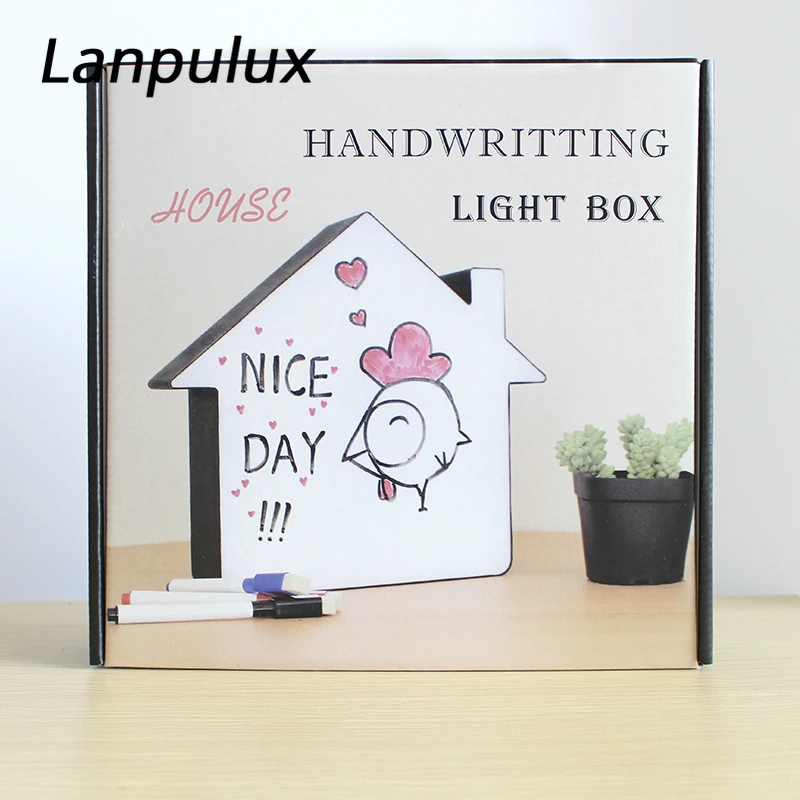 Lanpulux DIY светильник в коробке с кисточкой ручка Лебедь избушка Единорог Dialog ночной