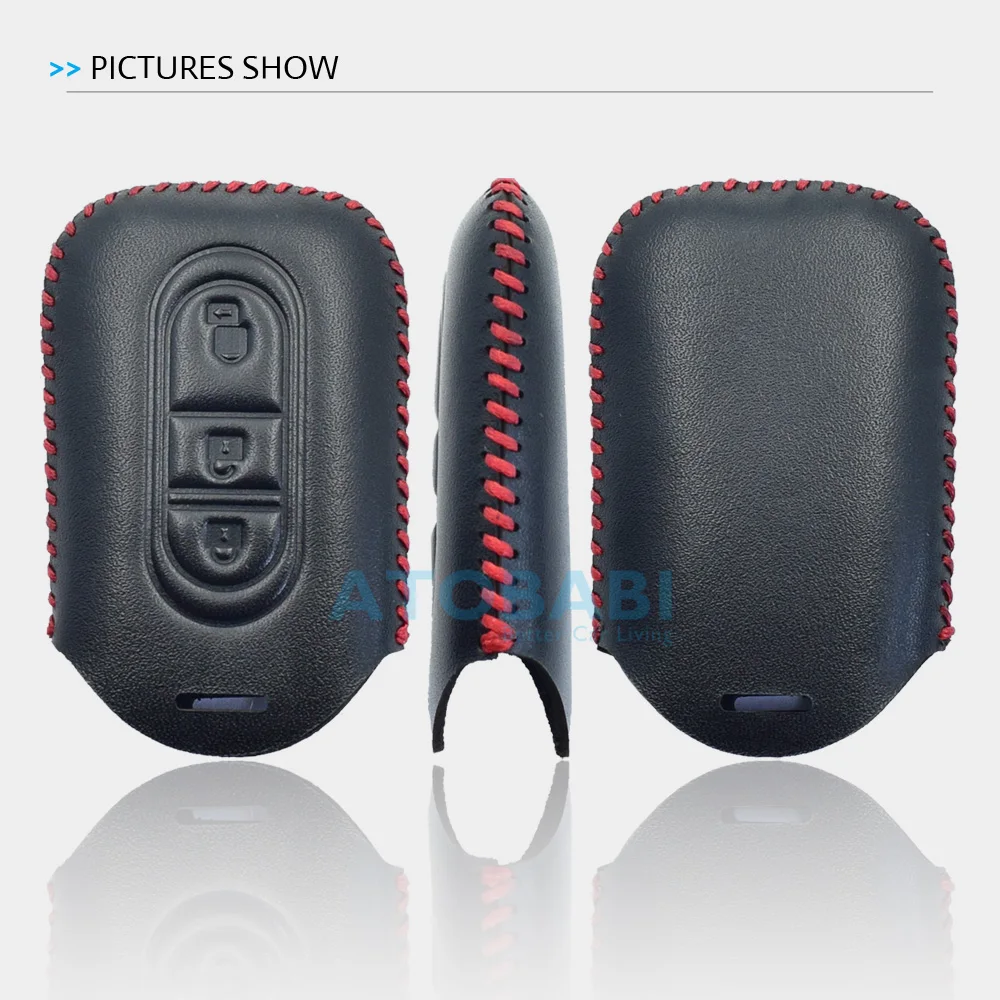 Кожаный чехол для автомобильного ключа Nissan Qashqai Micra Juke Navara Duke 2 кнопки смарт пульт