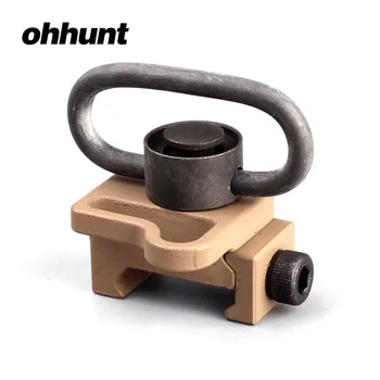 

Ohhunt Universal Hunting Tactical Rifle Push Button Quick Detach Gun Sling Swivel Mount Fit 20mm Weaver Picatinny Rails