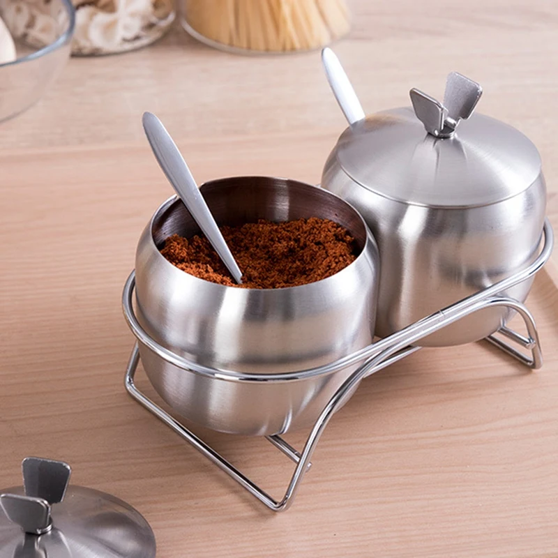 Hot 2 in 1 Seasoning Box and Holder Food Storage Container Kitchen Organizer Spice Jar Seasoning Bottle Kitchen Accessories