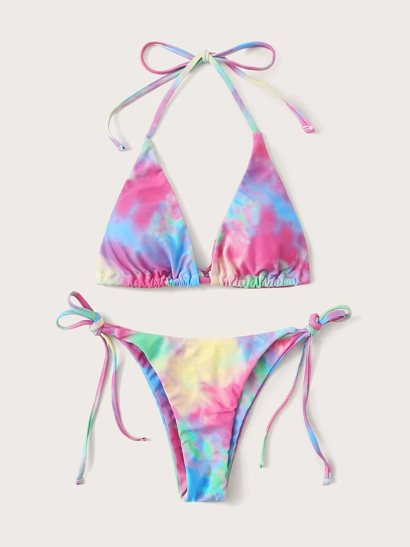 Tie dye bathing suit