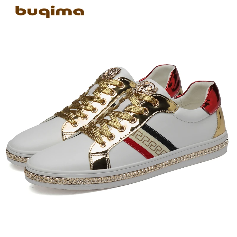 

Buqima high quality shoes men's sports shoes flat casual shoes embroidery luxury men's shoes men's gentleman leather shoes
