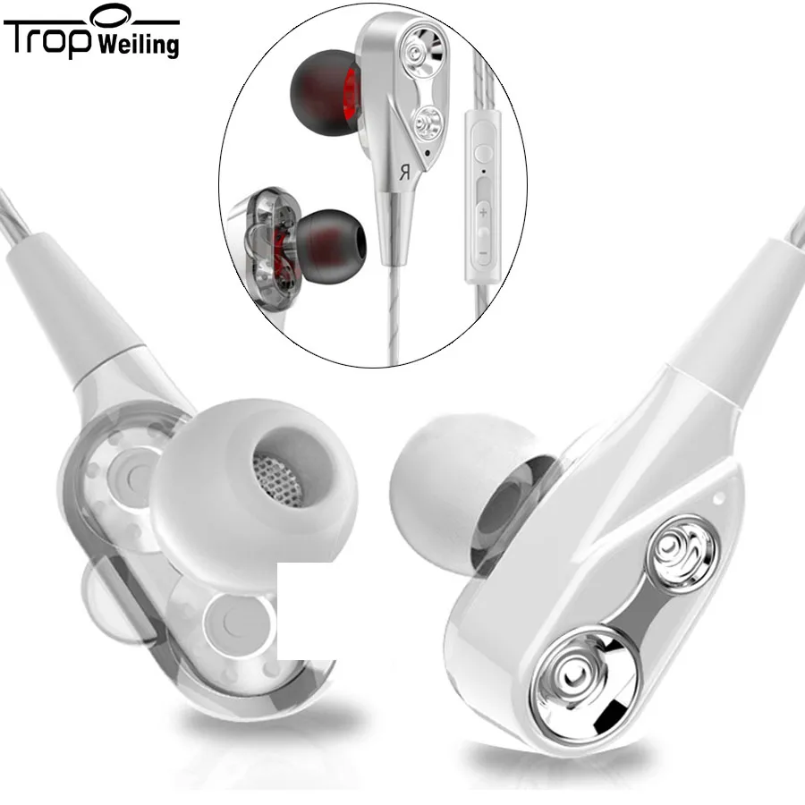 Trop Weiling проводные наушники-вкладыши с шумоподавлением наушники бас звук HIFI