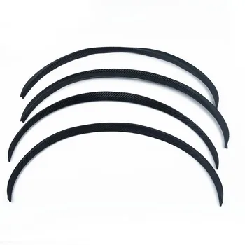 

Rubber Wheel Eyebrows protector 4Pcs Carbon Fiber look Lips Strip Fender Cover
