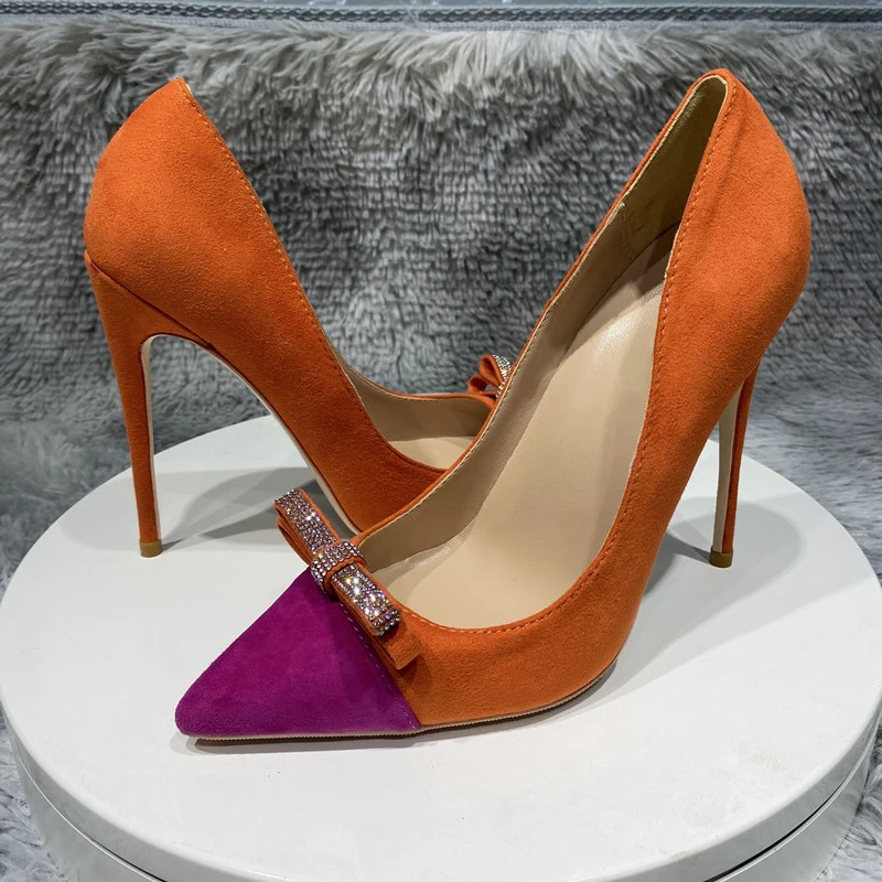 Veowalk Glitter Bow Women Patchwork 