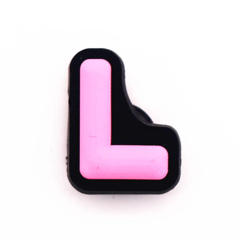 Single Sale 1Pcs Shoe Charms Decoration 26 English Letters Free Combination Shoe Accessories for croc jibz Kid's Party X-mas