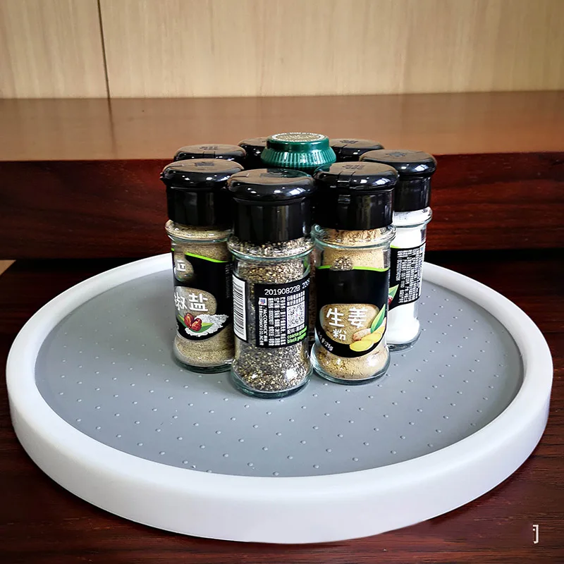

'The Best' 360 Rotatable Kitchen Organizer Round Seasoning Bottle Holder Rack Desktop Cosmetics Tray 889