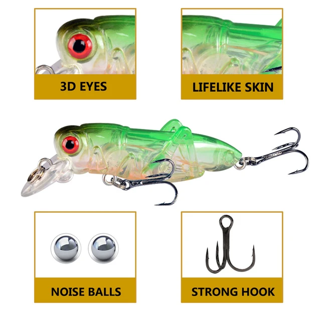 Bionic Grasshopper Hard Bait Artificial Jigging Fishing Lure