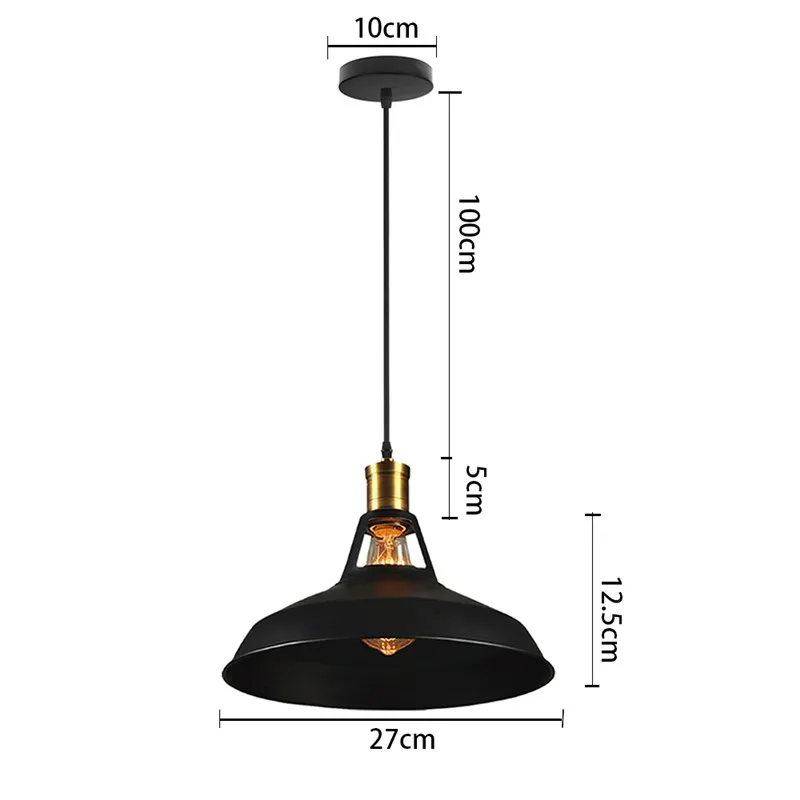 Decke Licht Modern Vintage Industrial Metal Schwarz Bronze
