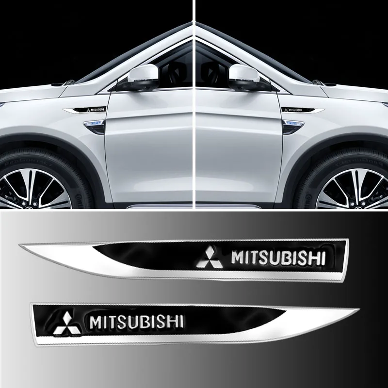 

2pcs 3D Badge Decal Sticker Logo Fenders Side Metal For Mitsubishis ASX Lancer Pajero Outlander L200 EVO Lancer EX Pajero Emblem