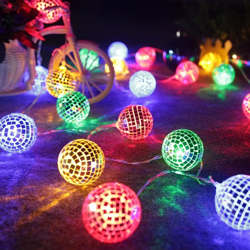 1.5M/3M/6M/10M AA battery powered Christmas led string light Mirror ball Fairy decoration for Christmas tree,Holiday,Birthday