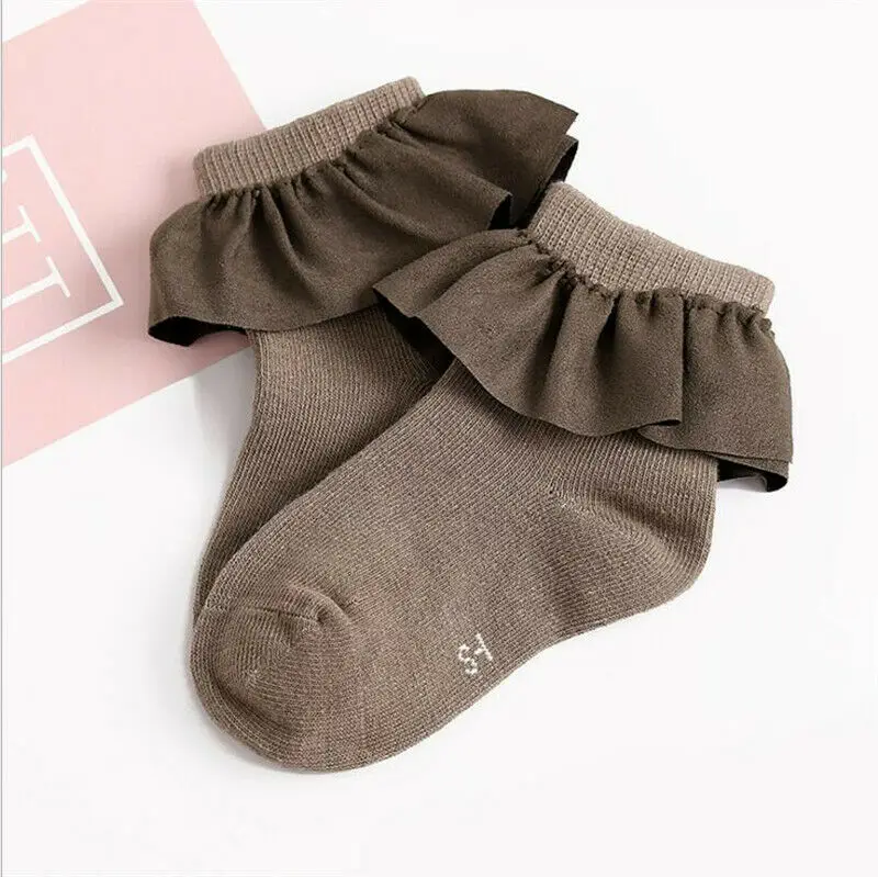 Goocheer/5 цветов, детские короткие носки с кружевным рантом, забавные вязаные носки для новорожденных девочек 2-8 лет