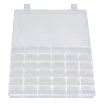 

36 grid transparent storage box jewelry tool box Food grade PP material storage box plastic parts storage box