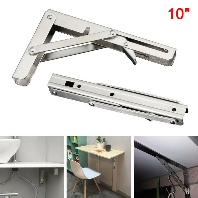 2pcs Set Release Catch Support Bench Table Triangular Folding Shelf Brackets