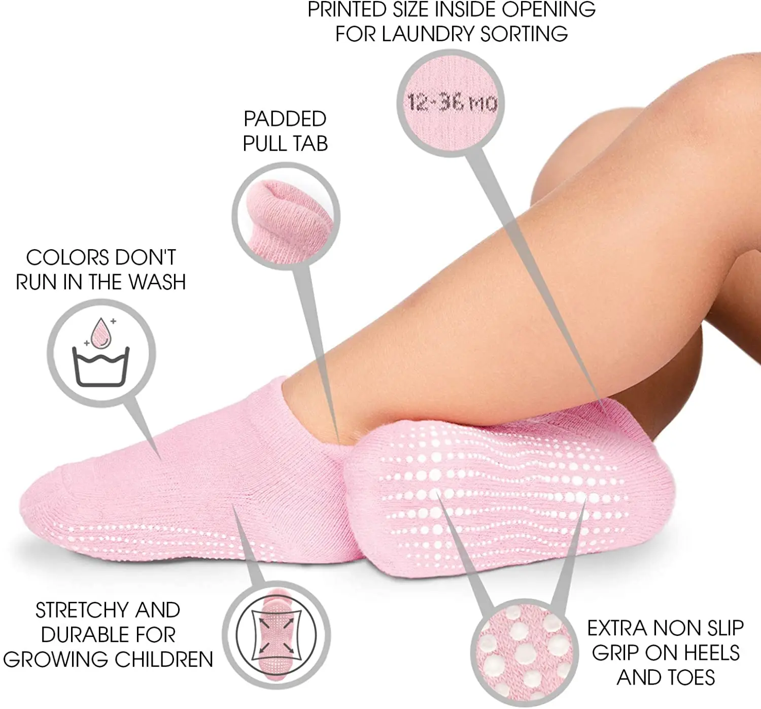 6 Pair Socks Set anti-slip toddler socks are perfect Grip Ankle Socks Baby Toddler Infant Kids Boys Girls Non Slip/Anti Skid kids socks baby socks girls socks