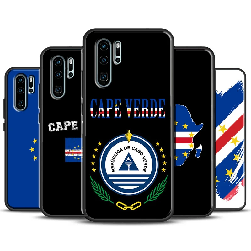 Cape Verde Flag Coat of Arms Case For Huawei P30 Lite P40 P20 Pro P Smart 2019 2021 Nova 5T Honor 50 8X 9X 10i Cover | Мобильные