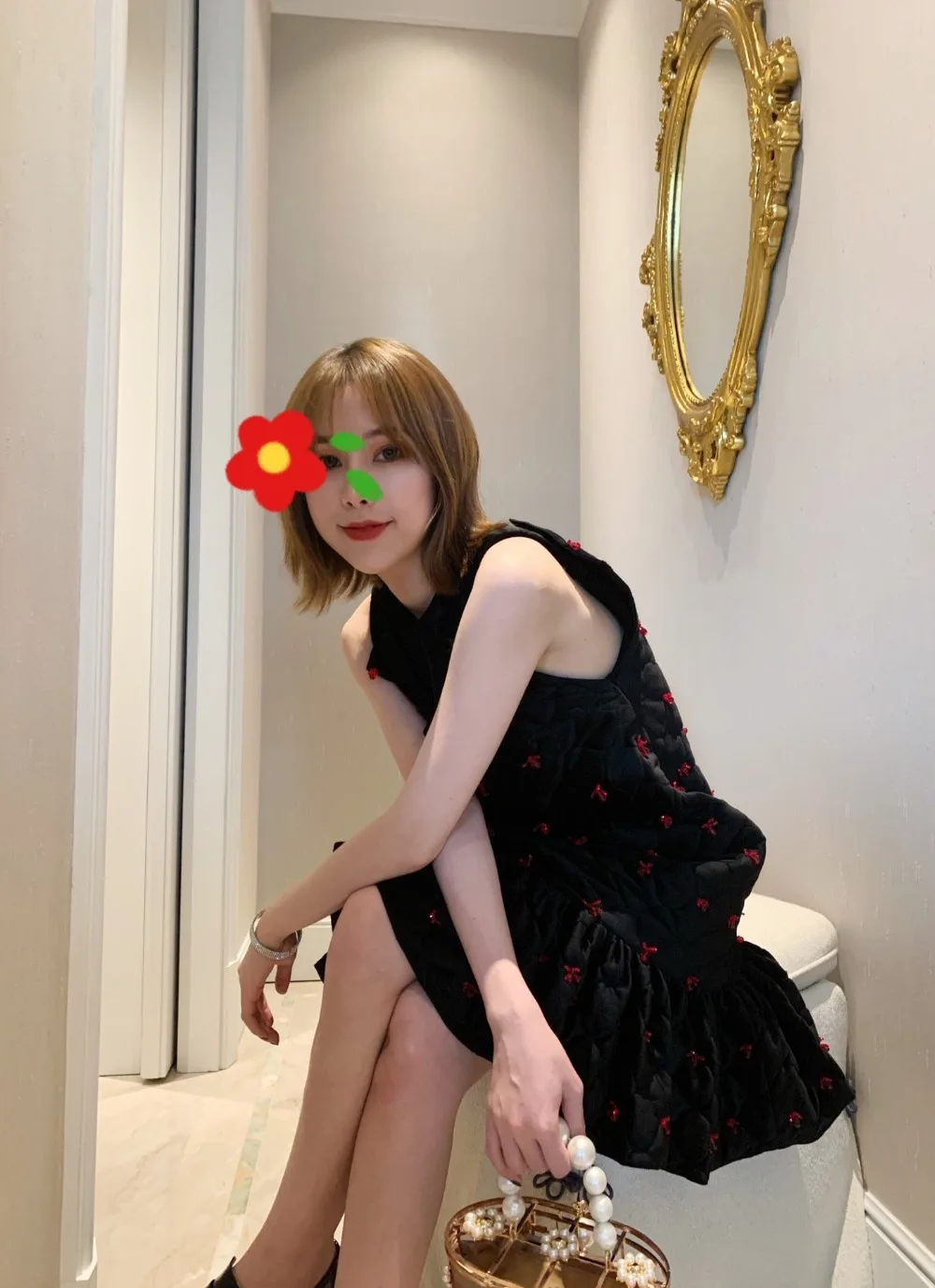 2019FW winner Новое Женское Платье-жилет с бисером женские бархатные платья без рукавов ddxgz2v 12,25