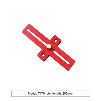 

T-Type Ruler Hole Scribing Ruler Scale Measure Tools Gauge Aluminum Marking Tool Measuring T-170/T-270
