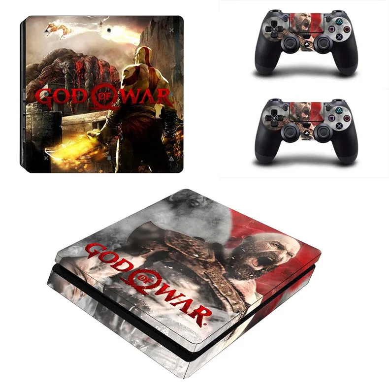 PS4 тонкие наклейки God of War Play станция 4 тонкие виниловые наклейки на кожу Pegatinas для playstation 4 тонкая консоль и контроллер