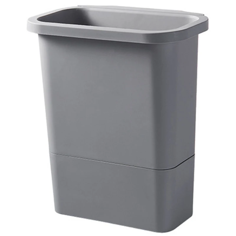 12л кухонный мусорный бак для двери шкафа мусорное ведро пластиковое мусорное ведро с мешком для мусора ящик для хранения кухонный компост Caddy - Цвет: Grey