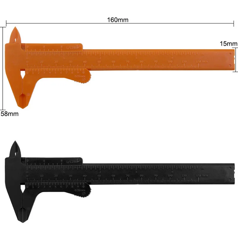 URANN 1 шт. 0-120 мм двойной масштаб пластиковый Штангенциркули wenwan измерение студенческий суппорт мини измерительный инструмент